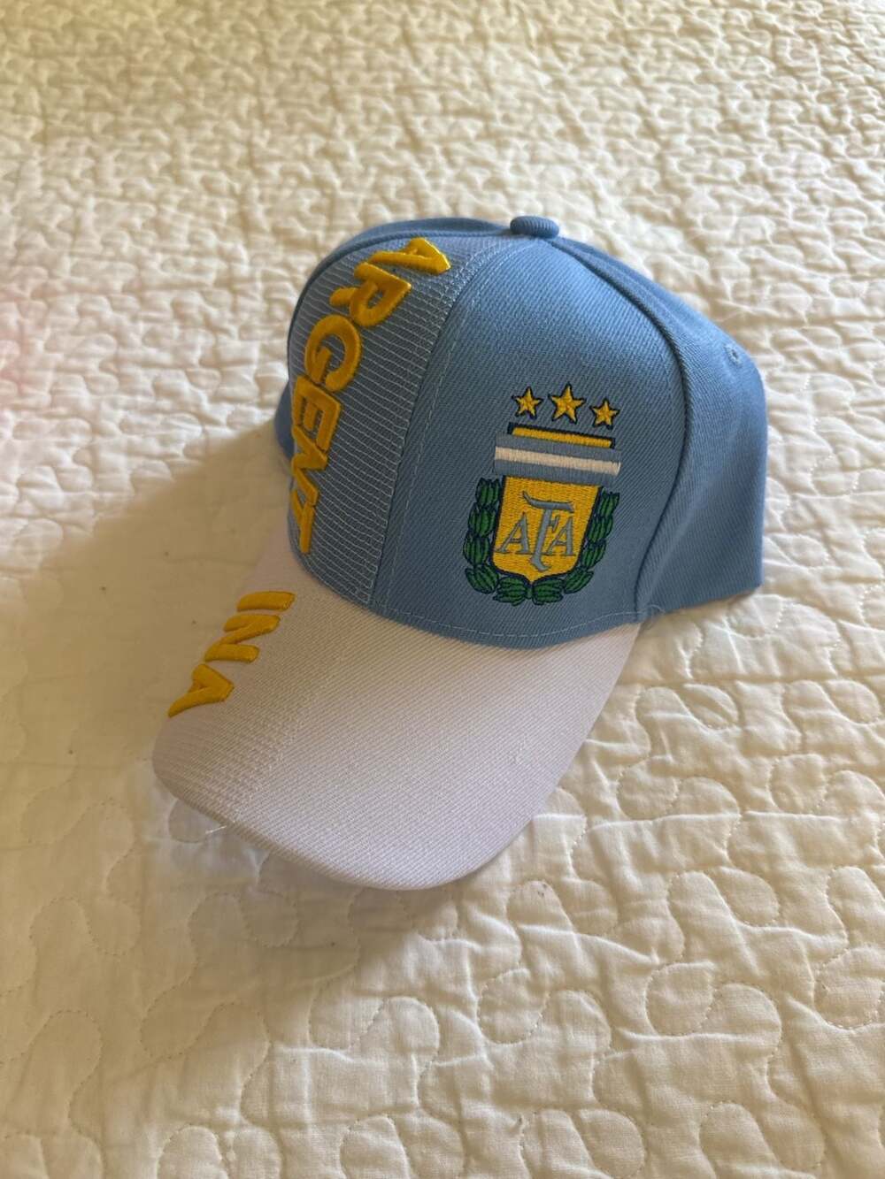 Argentina AFA 3-Star World Cup Soccer Baseball Cap